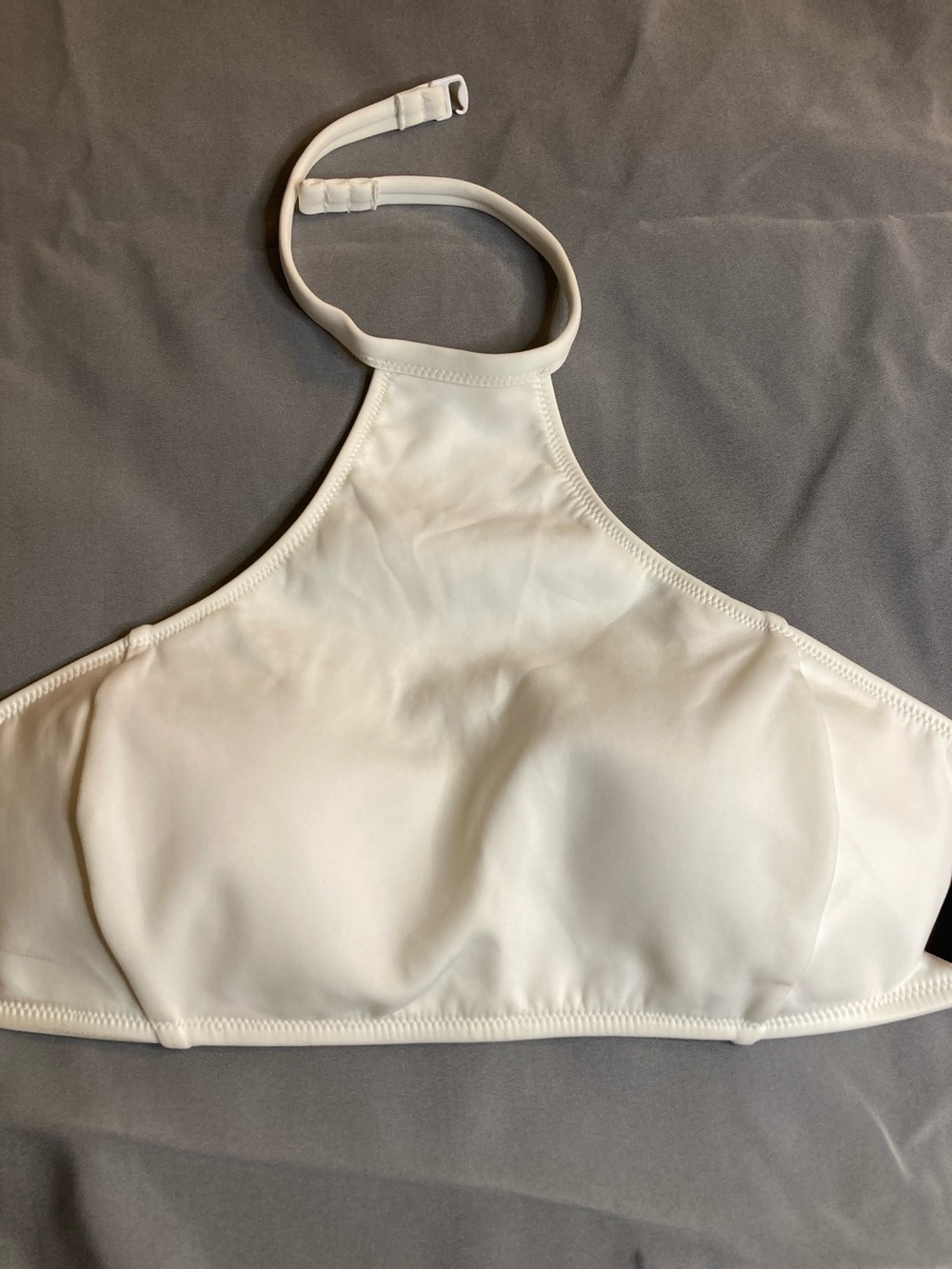 Victoria's Secret White High-Neck Swim Bralette